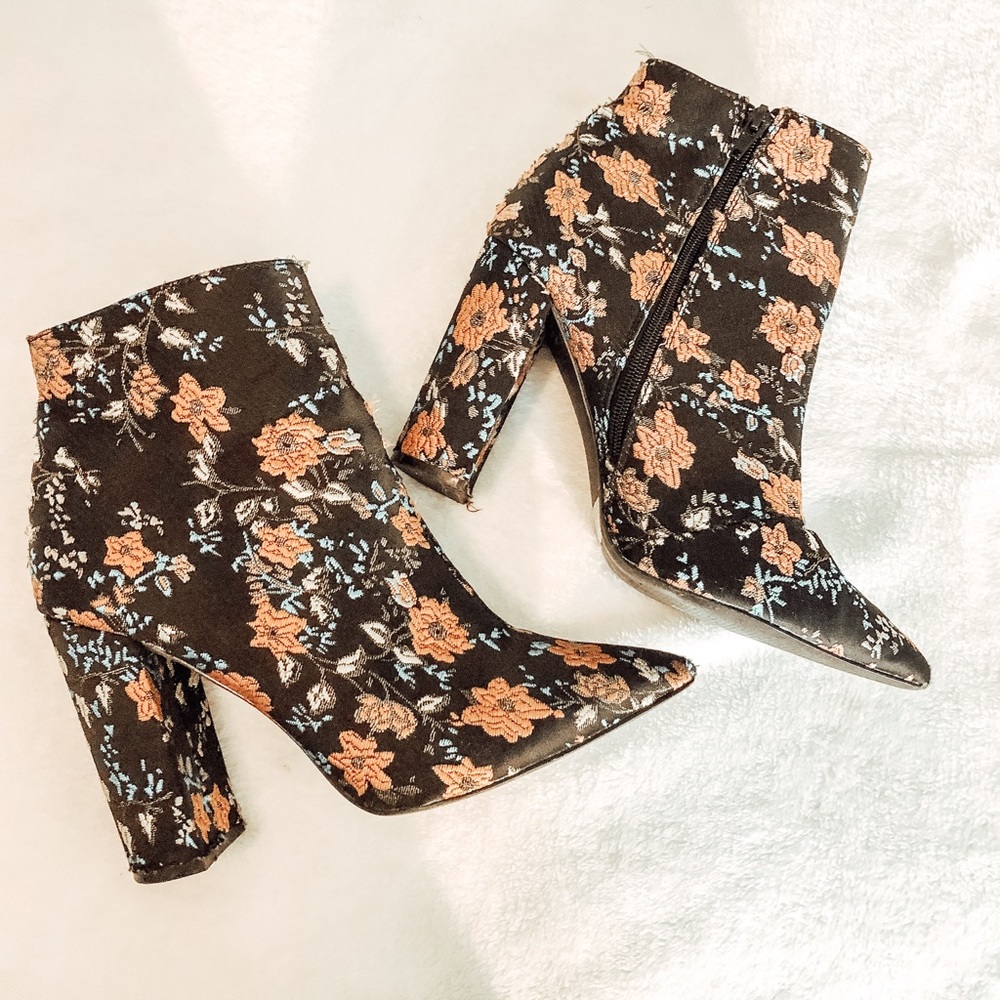 Floral booties